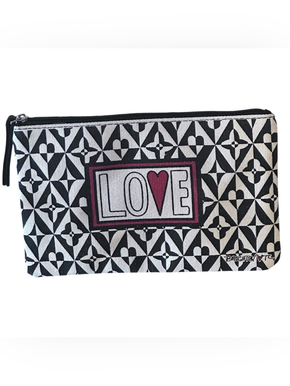 Brighton "Love" Canvas Zippered Pouch